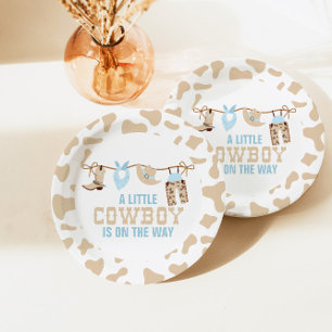 Assiettes en papier pour baby shower Western Rodeo