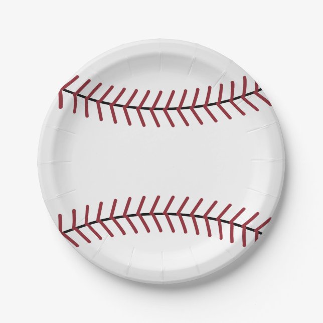 Assiettes en papier pour baseball (Devant)