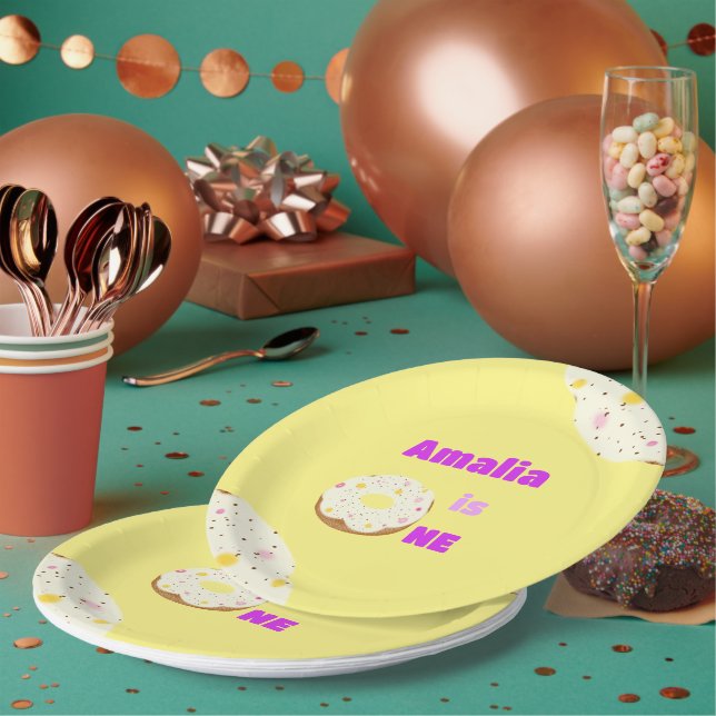 Assiettes en papier pour beignets délicieux (Multi)