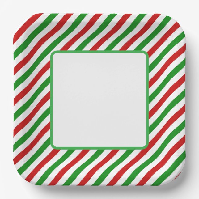 Assiettes en papier pour bonbons de Noël (Recto)