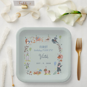 Assiettes en papier pour chiens de compagnie migno