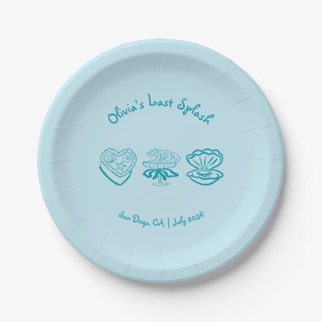Assiettes en papier pour décor de fête de Bachelor (Devant)