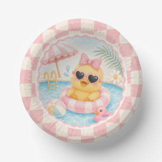 Assiettes en papier pour fête au bord de la piscin
