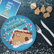 Assiettes en papier pour fête au pain d'épices tin