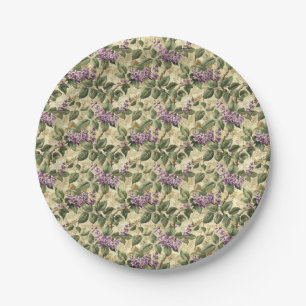 Assiettes en papier pour fête avec motif floral li