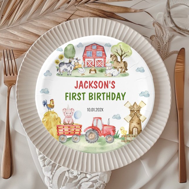 Assiettes en papier pour fête d'anniversaire à la  (Créateur téléchargé)