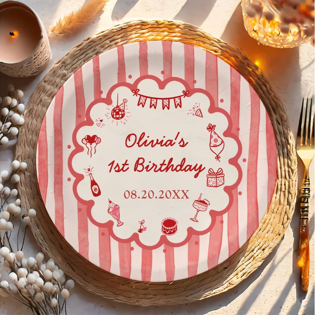 Assiettes en papier pour fête d'anniversaire à ray (Créateur téléchargé)