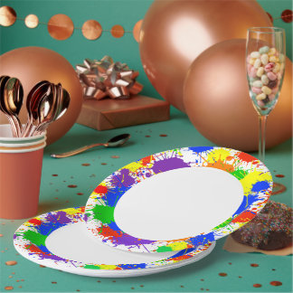 Assiettes en papier pour fête d'anniversaire avec