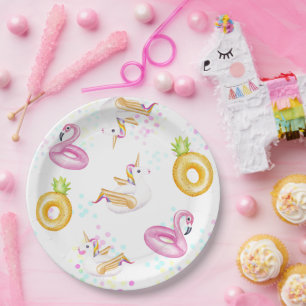 Assiettes en papier pour fête d'anniversaire avec