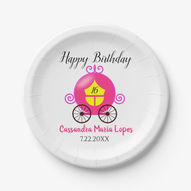 Assiettes en papier pour fête d'anniversaire de Ce (Devant)