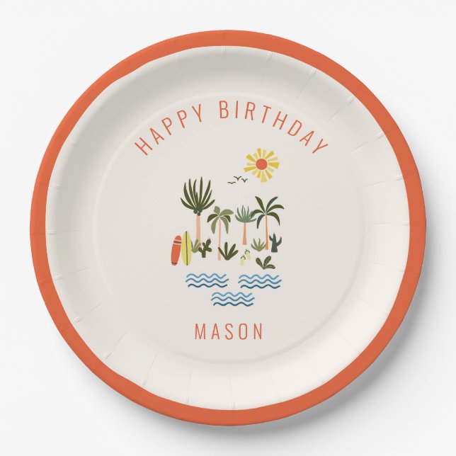 Assiettes en papier pour fête d'anniversaire Summe (Devant)
