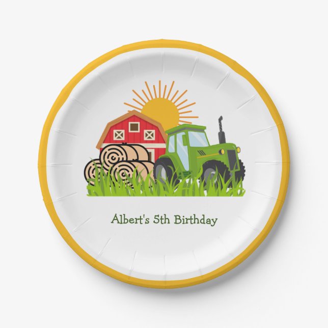 Assiettes en papier pour fête d'anniversaire sur l (Devant)