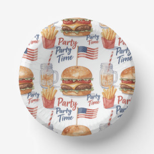 Assiettes en Papier pour Fête de Barbecue Hot-Dog