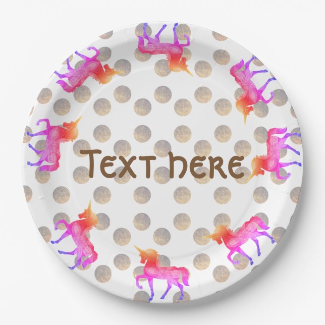 Assiettes en papier pour fête de filles (Devant)