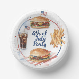 Assiettes en Papier pour Fête de Hot-Dogs et BBQ d