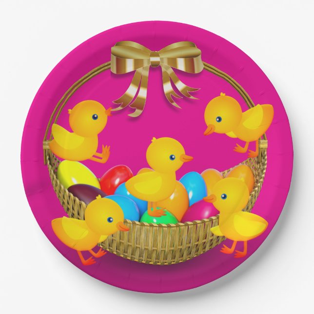Assiettes en papier pour fête de Pâques (Devant)