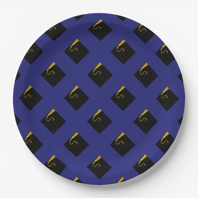 Assiettes en papier pour fête de remise de diplôme (Devant)