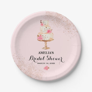 Assiettes en papier pour fête de thé de gâteau de