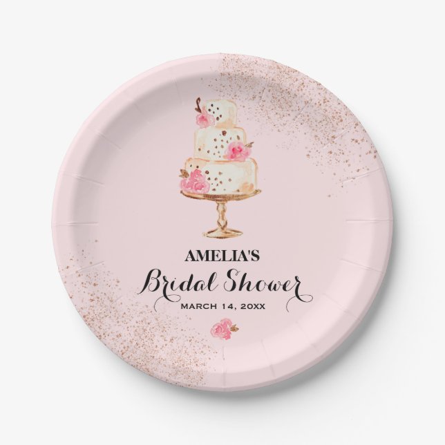 Assiettes en papier pour fête de thé de gâteau de  (Devant)