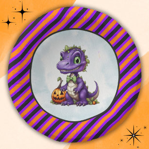 Assiettes en papier pour fête d'Halloween sur le t