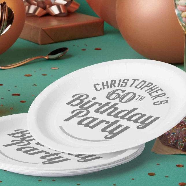 Assiettes en papier pour la célébration des 60 ans (Créateur téléchargé)