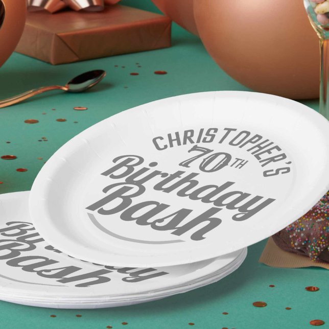 Assiettes en papier pour la célébration des 70 ans (Créateur téléchargé)