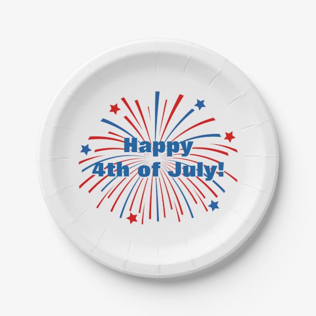 Assiettes en papier pour la fête de l'Indépendance (Devant)