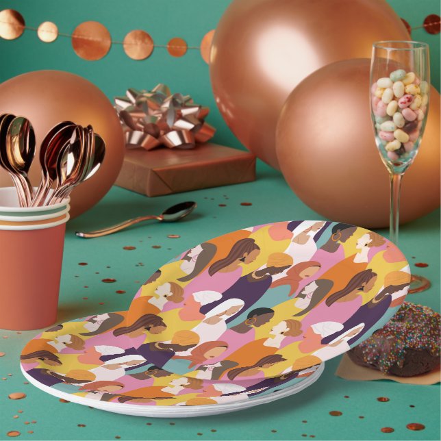 Assiettes en papier pour la fête des mères (Multi)