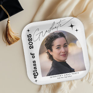 Assiettes en papier pour la photo de la promotion
