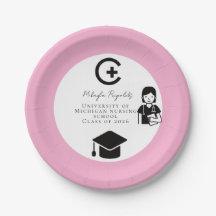 Assiettes en papier pour la remise des diplômes de