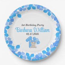 Assiettes en papier pour le 1er anniversaire de Gi