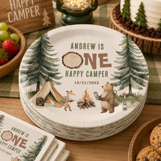 Assiettes en papier pour le 1er anniversaire de On (Créateur téléchargé)