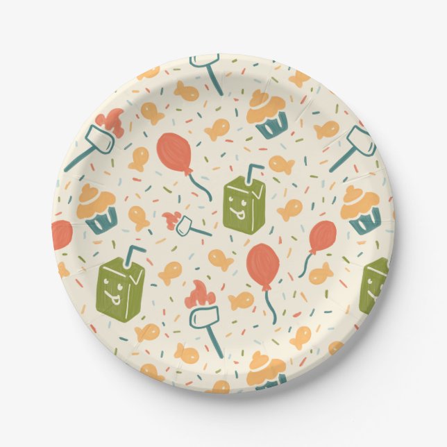 Assiettes en papier pour le 4e anniversaire de Cam (Devant)