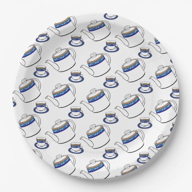 assiettes en papier pour le thé (Devant)