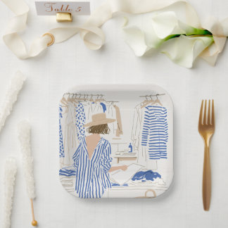 Assiettes en papier pour mariage élégant et fête d