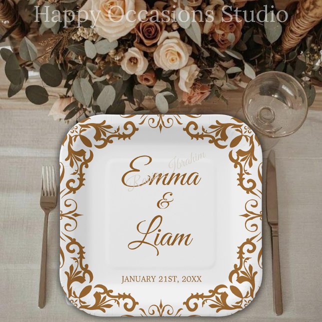 Assiettes en papier pour mariage rustique mexicain (Créateur téléchargé)