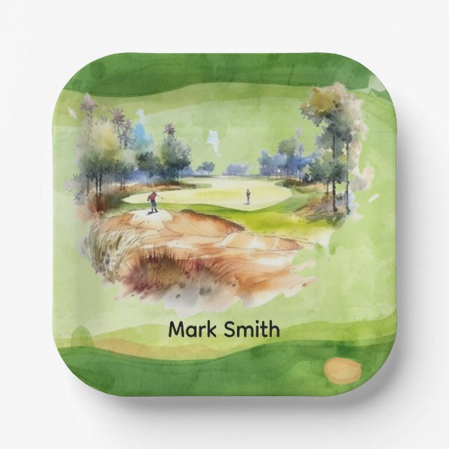 Assiettes en papier pour parcours de golf | Vaisse (Recto)