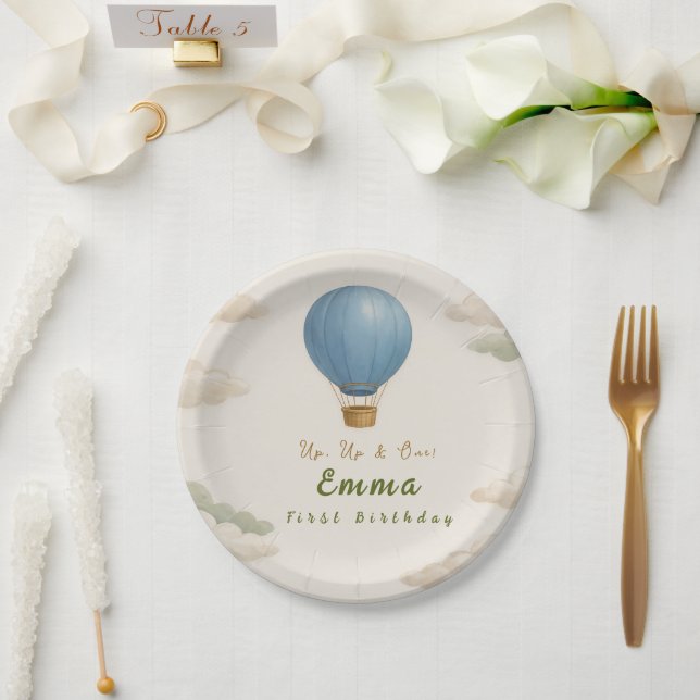 Assiettes en papier pour premier anniversaire mont (Mariage)