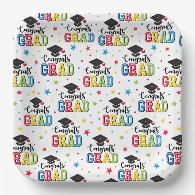 Assiettes en Papier pour Remise de Diplômes, Félic (Recto)