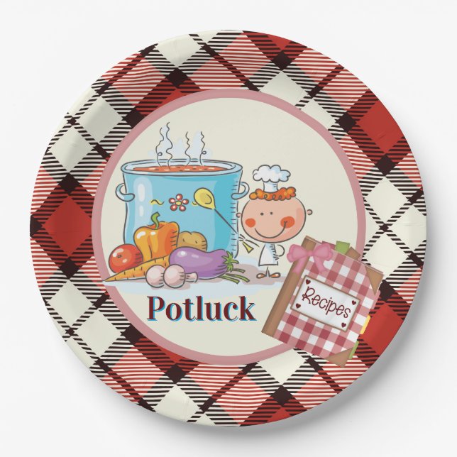 Assiettes en papier pour repas-partage (Devant)