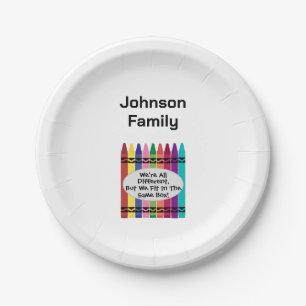Assiettes en papier pour réunion de famille
