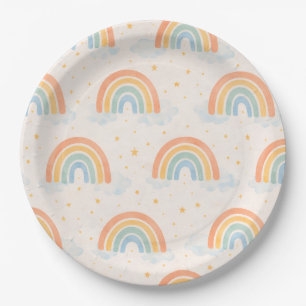 Assiettes en papier pour révélation du sexe de béb