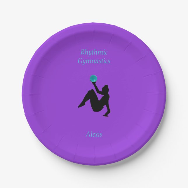 Assiettes en papier pour routine de balle de gymna (Devant)