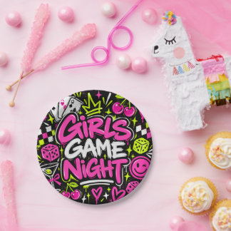 Assiettes en papier pour soirée jeux entre filles