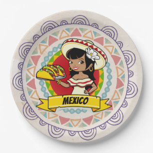 Assiettes en papier pour tacos mexicains