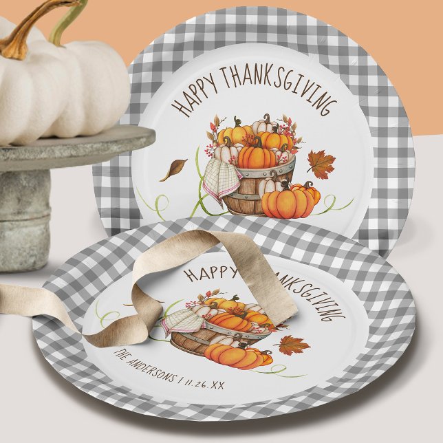Assiettes en papier pour Thanksgiving (Créateur téléchargé)