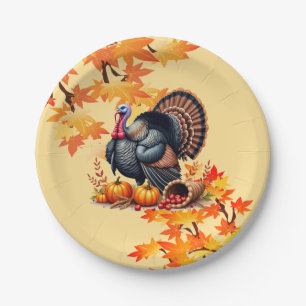 Assiettes en papier pour Thanksgiving