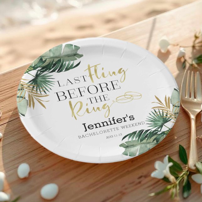 Assiettes en Papier pour Week-end de Future Mariée (Créateur téléchargé)