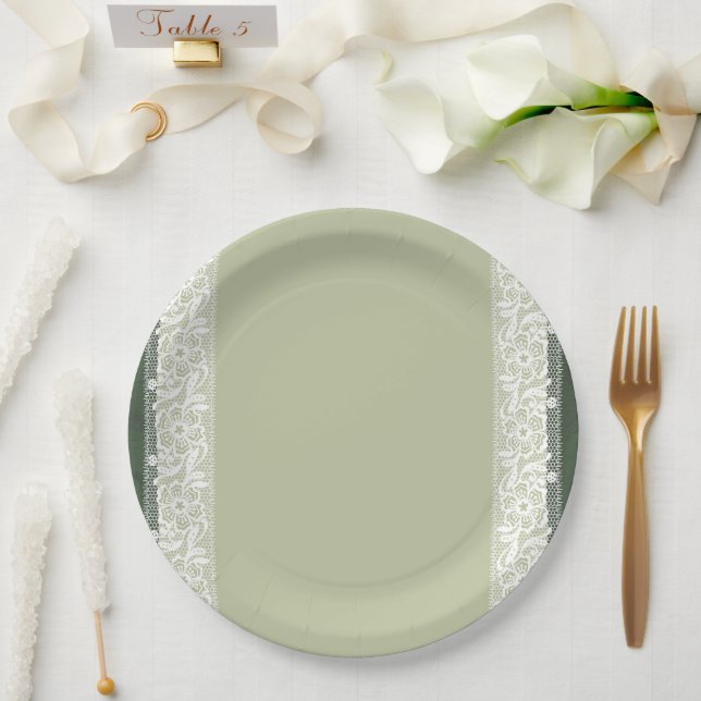 Assiettes en papier rondes de mariage classiques v (Mariage)