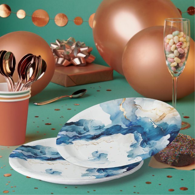 Assiettes en papier rondes pour un dîner sans effo (Multi)
